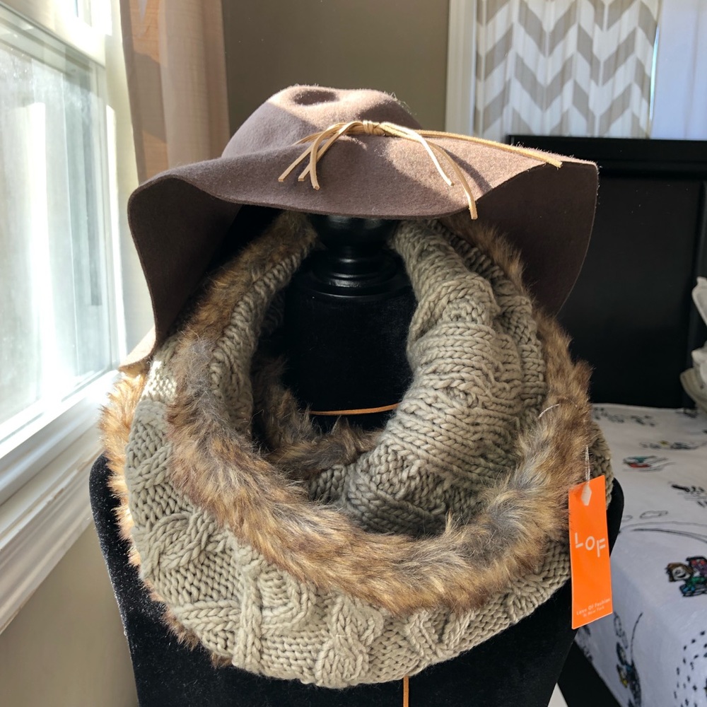 Winter scarves faux fur infinity scarf